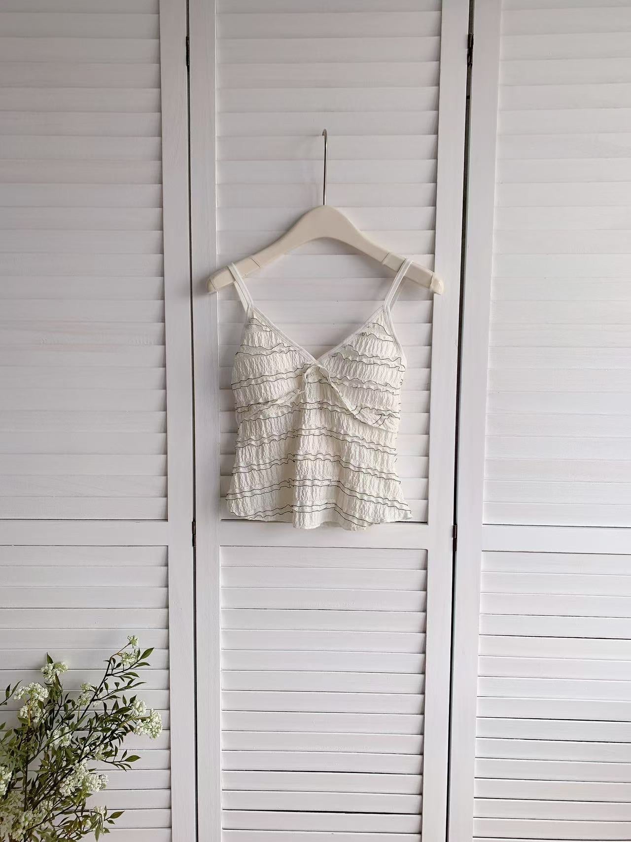 HELLO MILK TEE- 86207 背心有墊上衣