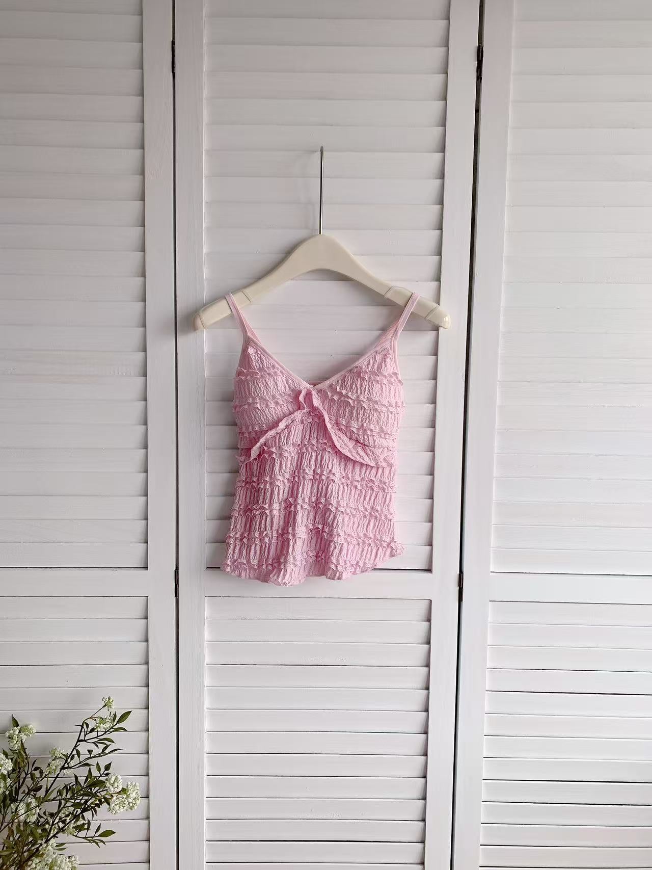 HELLO MILK TEE- 86207 背心有墊上衣