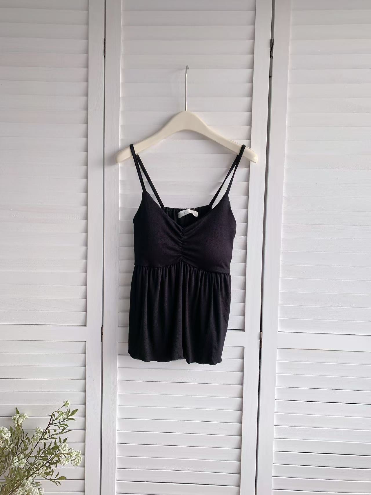 HELLO MILK TEE- 86206 吊帶有墊背心上衣