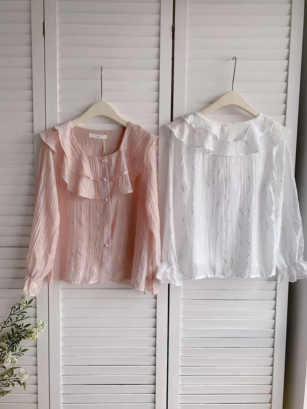 HELLO MILK TEE- 86096 雙層領上衣