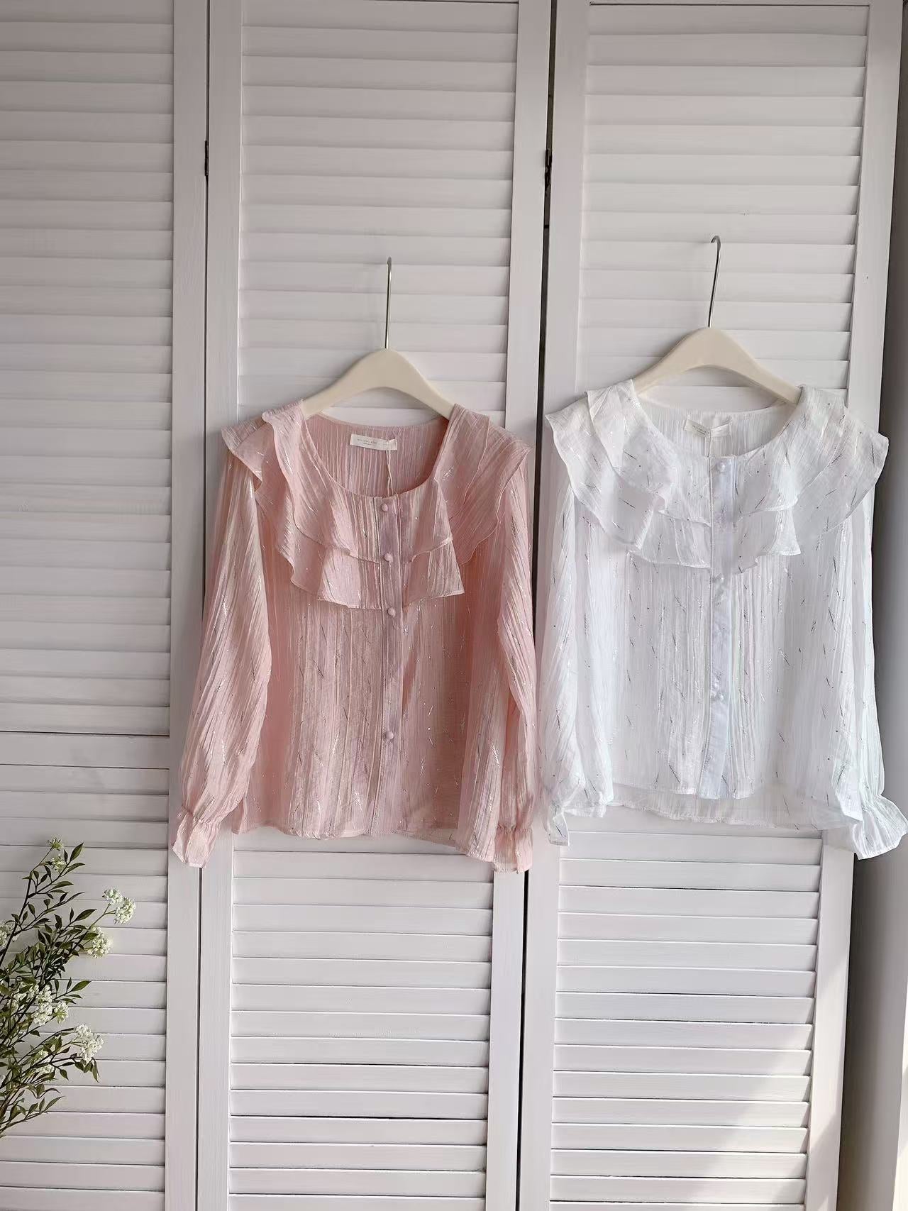 HELLO MILK TEE- 86096 雙層領上衣