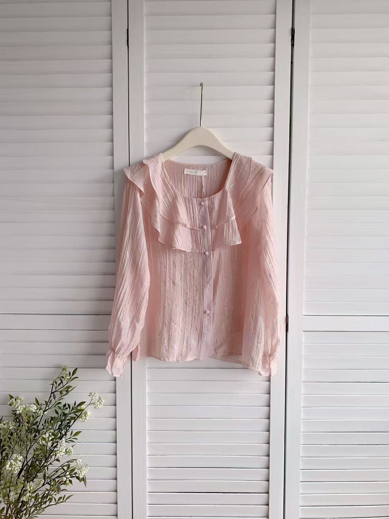 HELLO MILK TEE- 86096 雙層領上衣