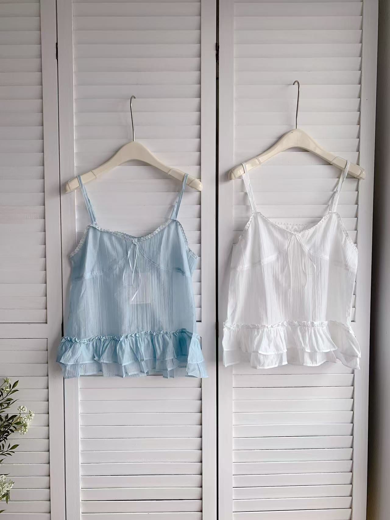 HELLO MILK TEE- 86036 韓系吊帶衫