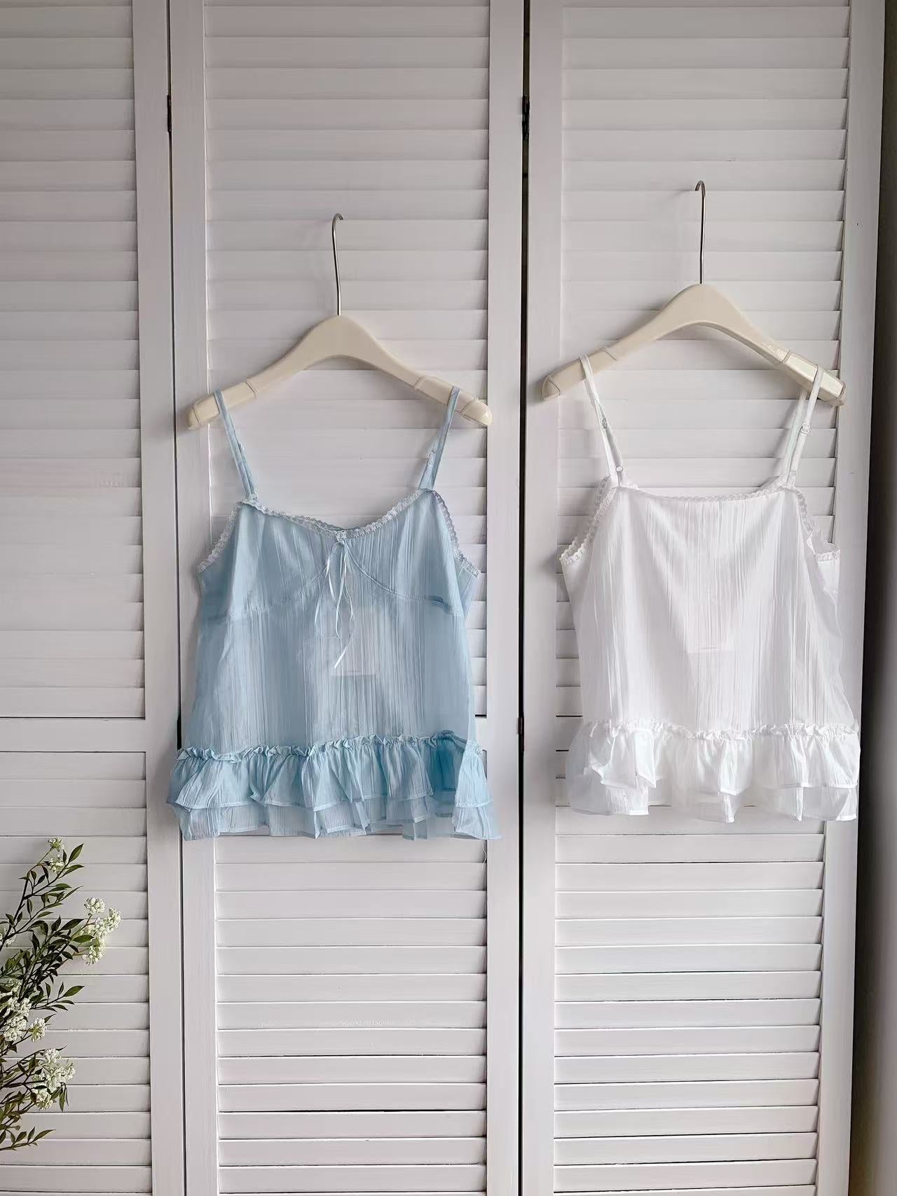 HELLO MILK TEE- 86036 韓系吊帶衫