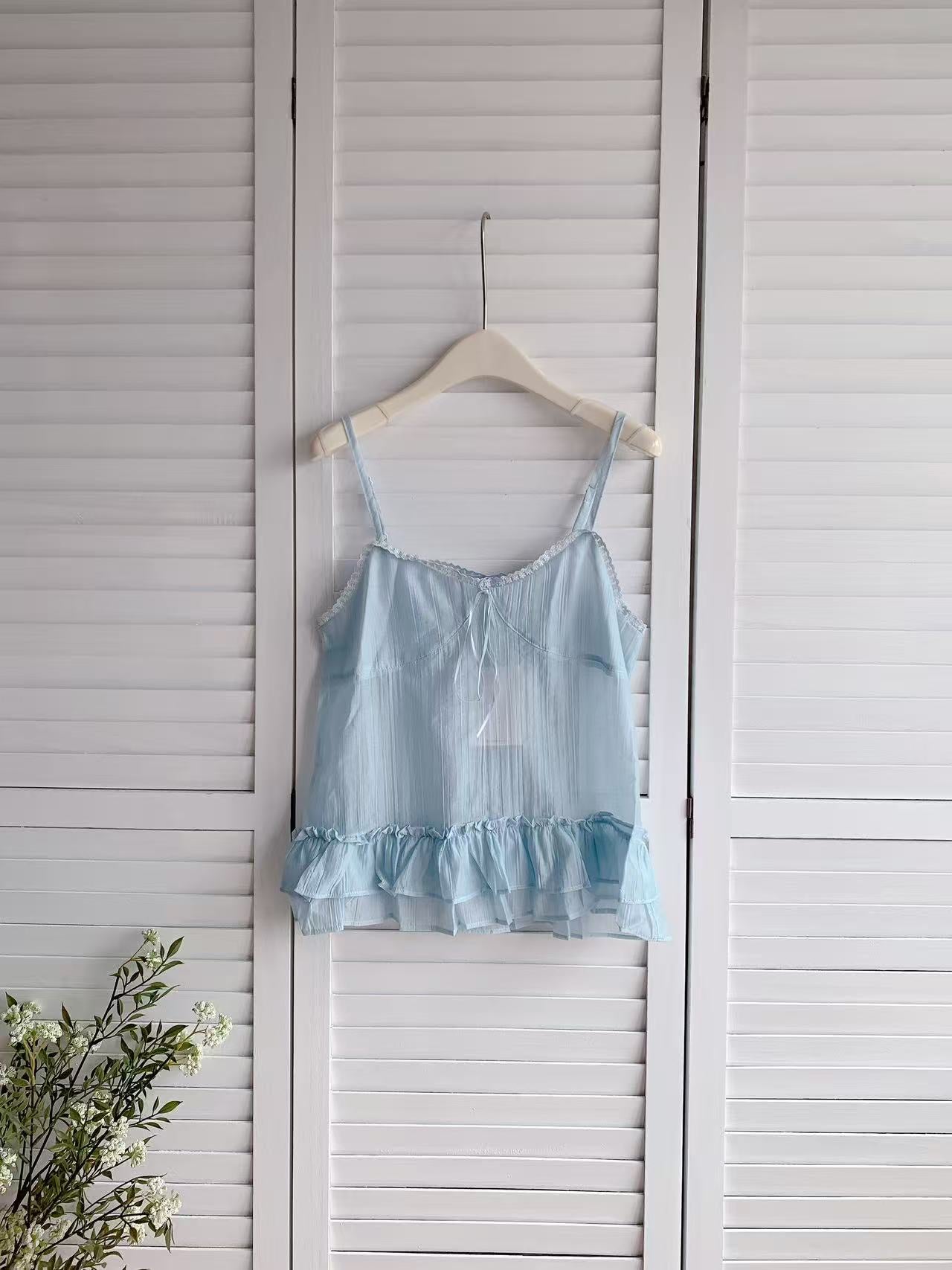 HELLO MILK TEE- 86036 韓系吊帶衫