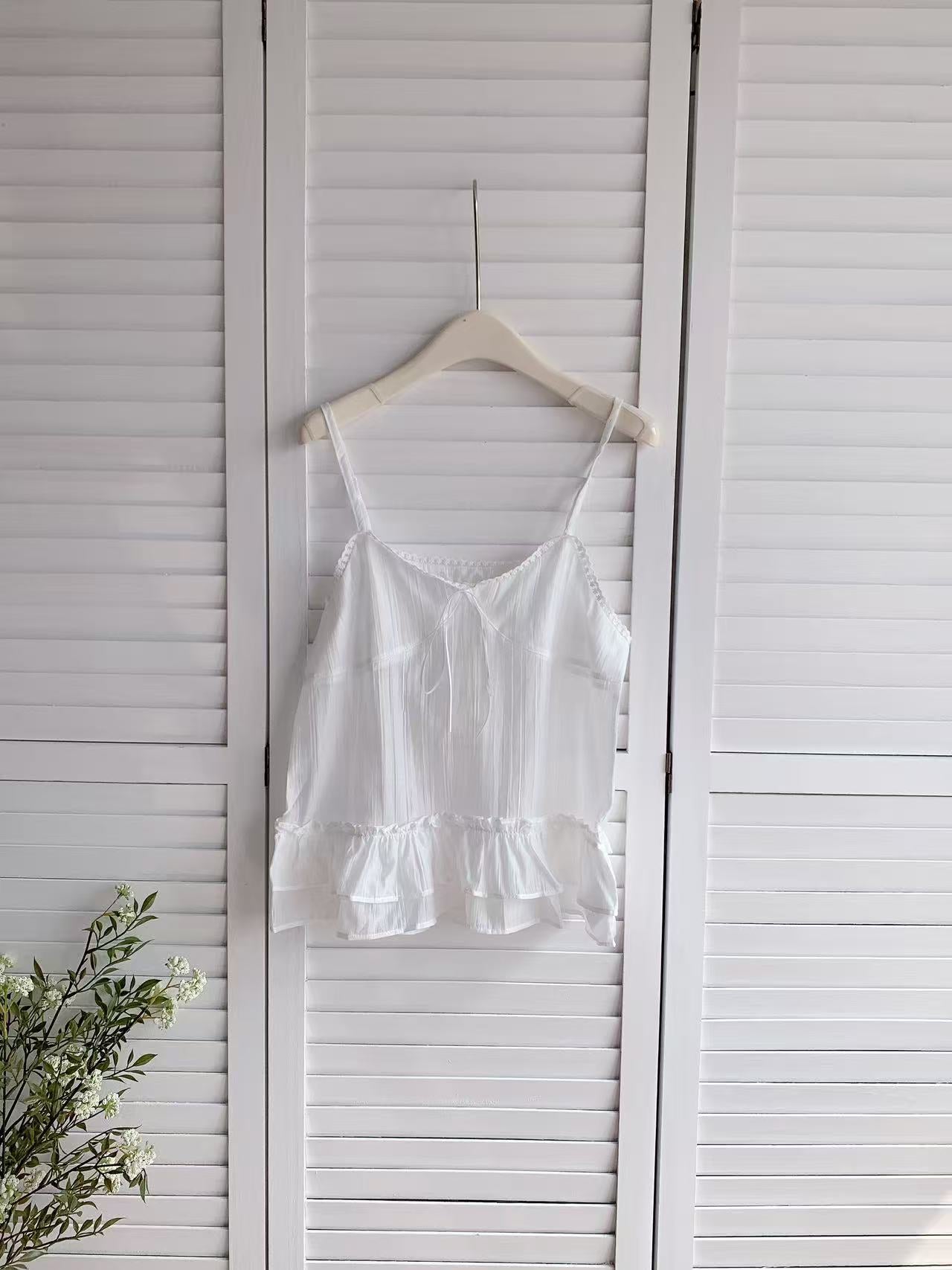 HELLO MILK TEE- 86036 韓系吊帶衫