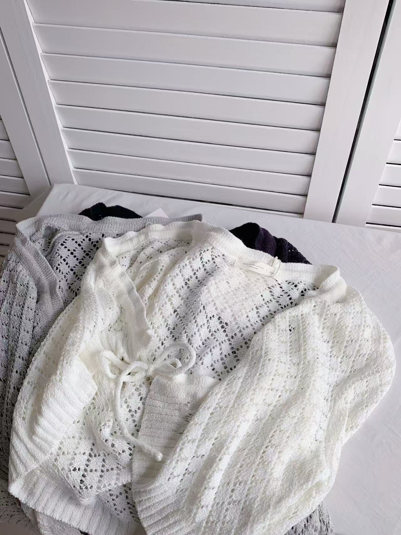 HELLO MILK TEE- 86060 抽繩開衫