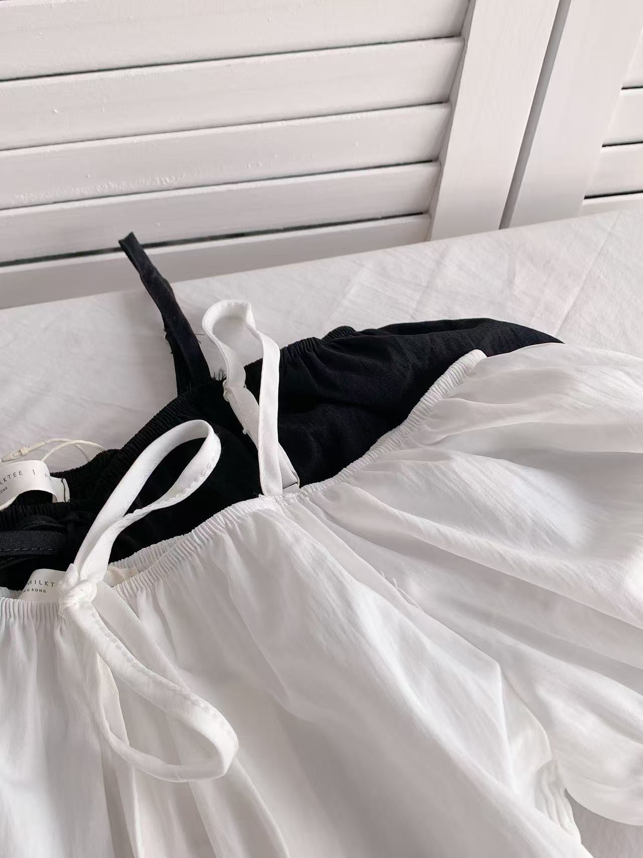 HELLO MILK TEE- 86084 係繩上衣