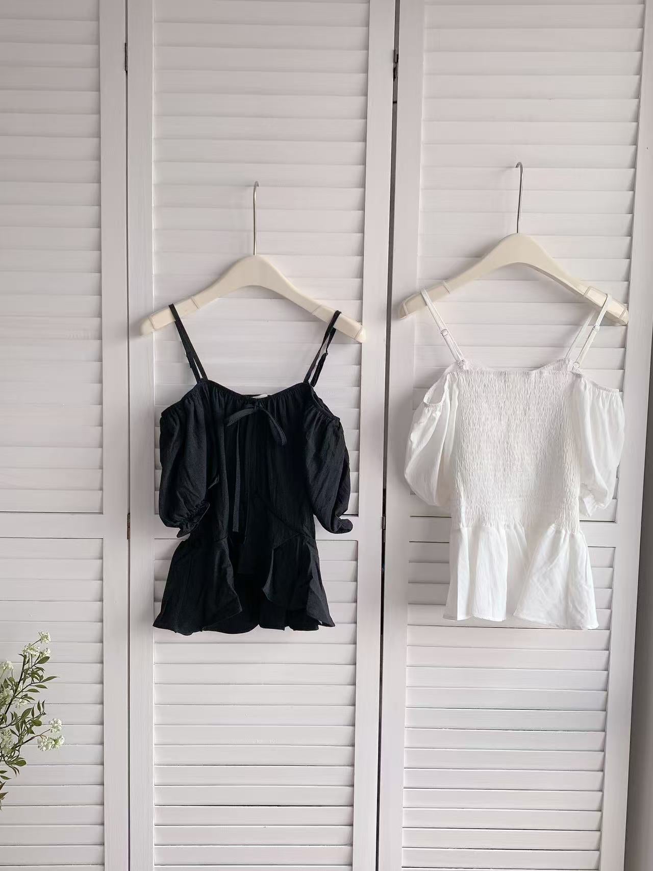 HELLO MILK TEE- 86084 係繩上衣