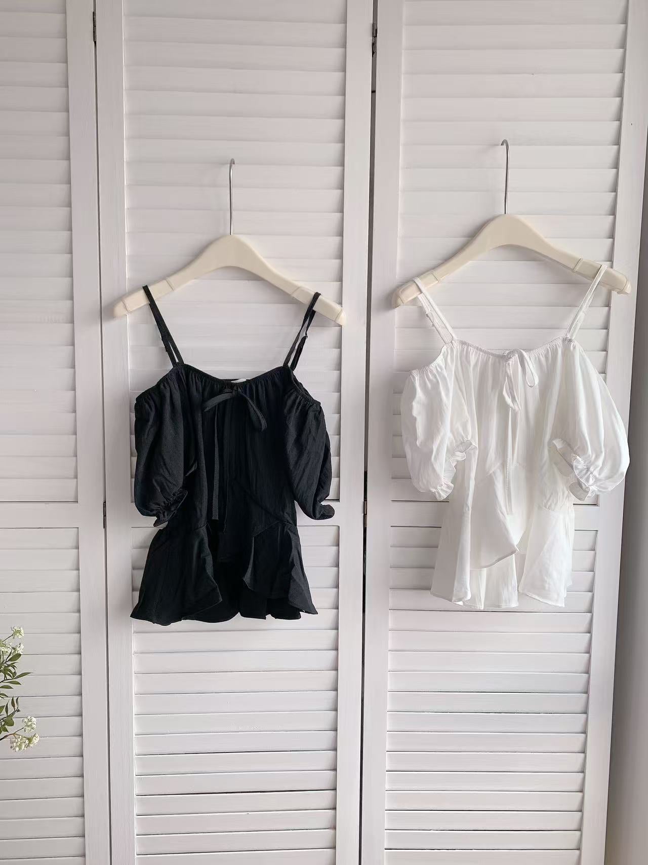 HELLO MILK TEE- 86084 係繩上衣