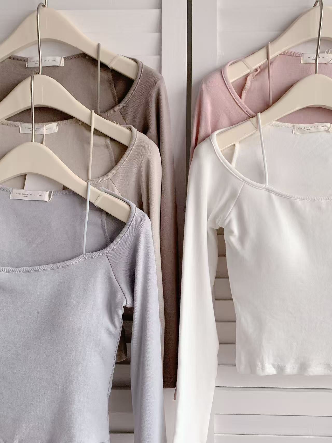 HELLO MILK TEE- 86027 長袖上衣