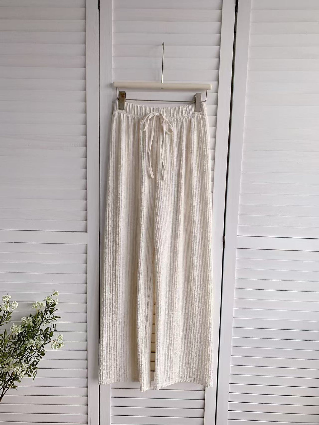 HELLO MILK TEE- 86162 簡約長褲