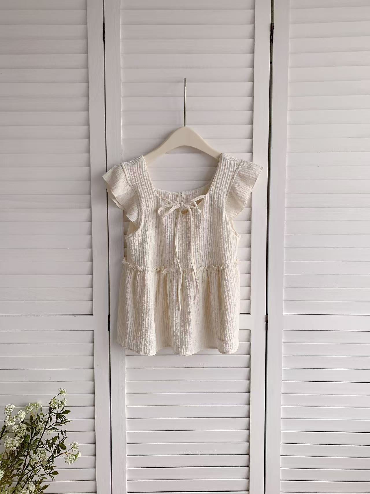 HELLO MILK TEE- 86161 飛袖上衣