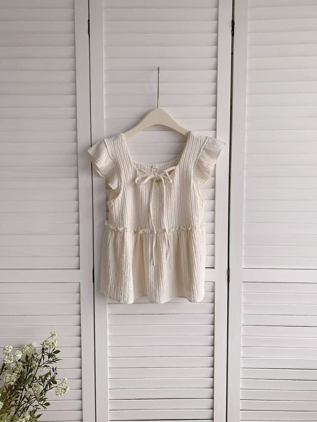 HELLO MILK TEE- 86161 飛袖上衣