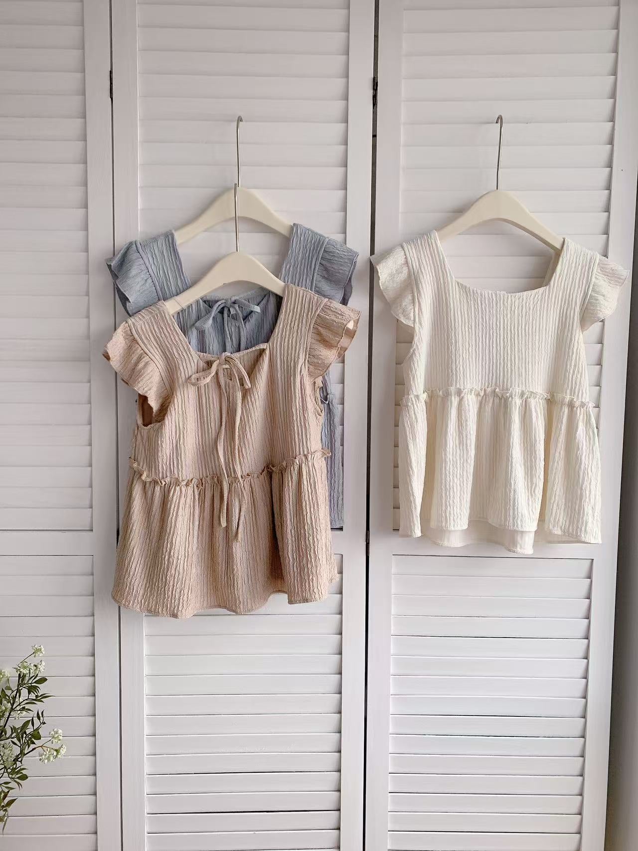 HELLO MILK TEE- 86161 飛袖上衣