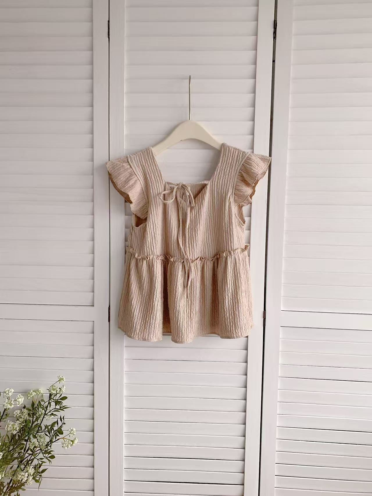 HELLO MILK TEE- 86161 飛袖上衣