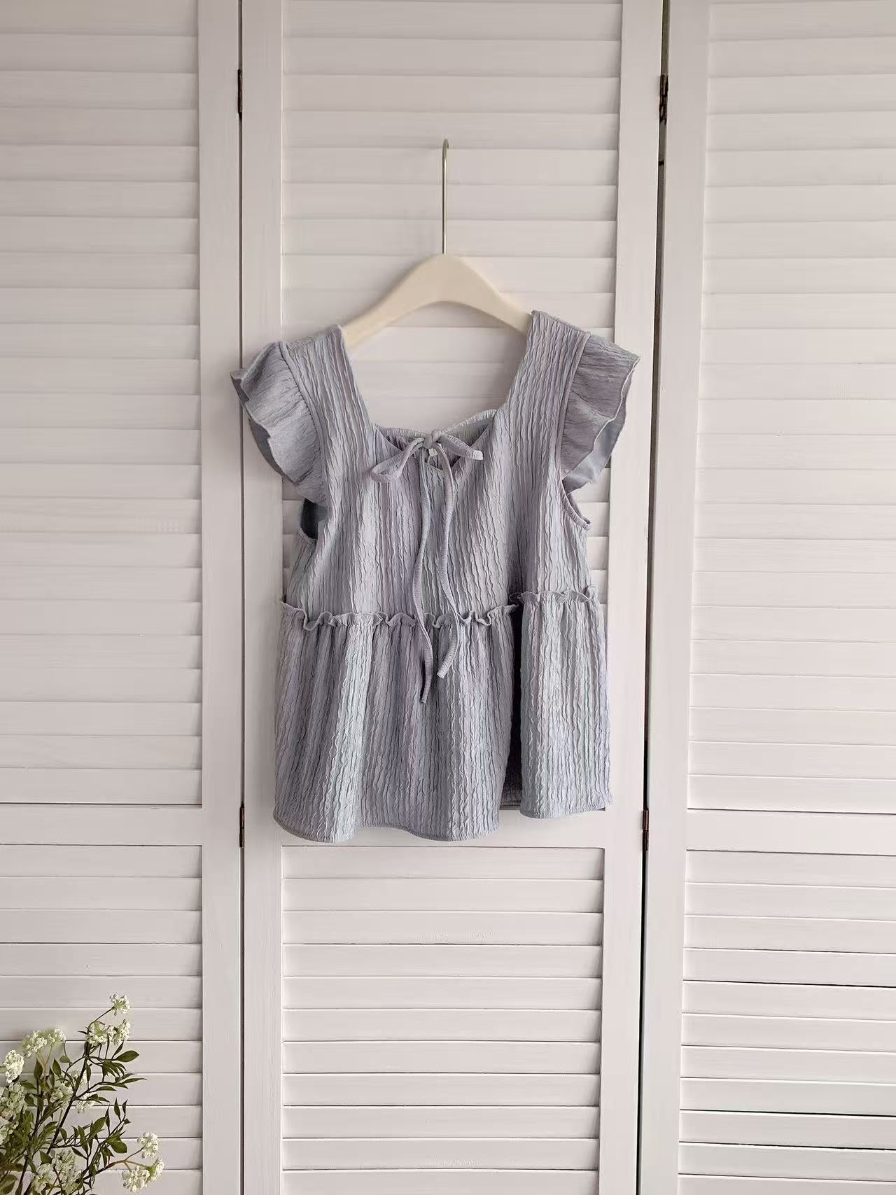 HELLO MILK TEE- 86161 飛袖上衣