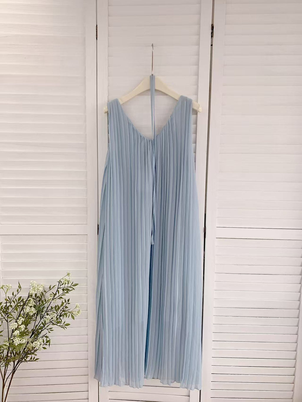 HELLO MILK TEE- 86087 V領連裙