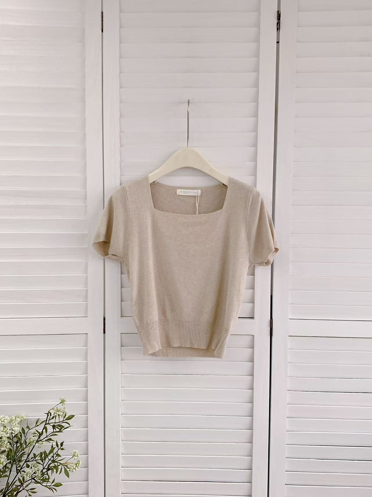 HELLO MILK TEE- 86188 方領短袖