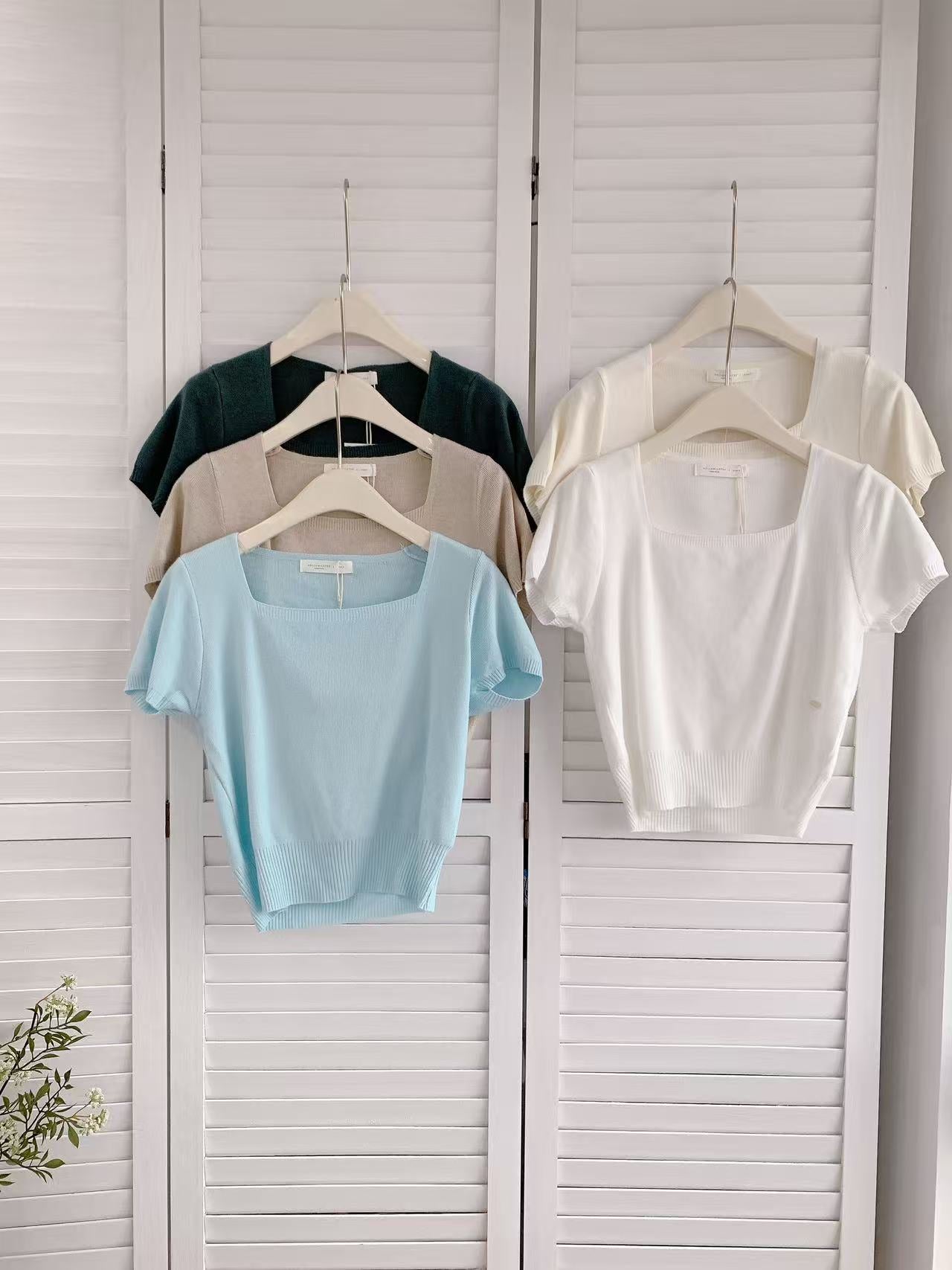 HELLO MILK TEE- 86188 方領短袖