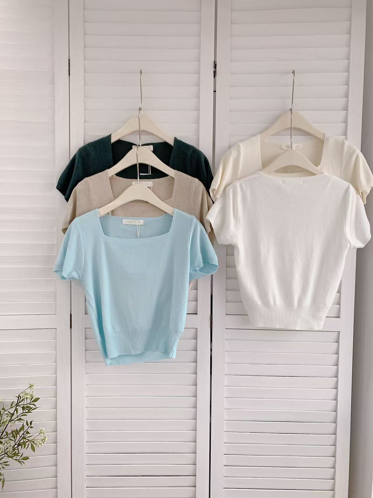 HELLO MILK TEE- 86188 方領短袖