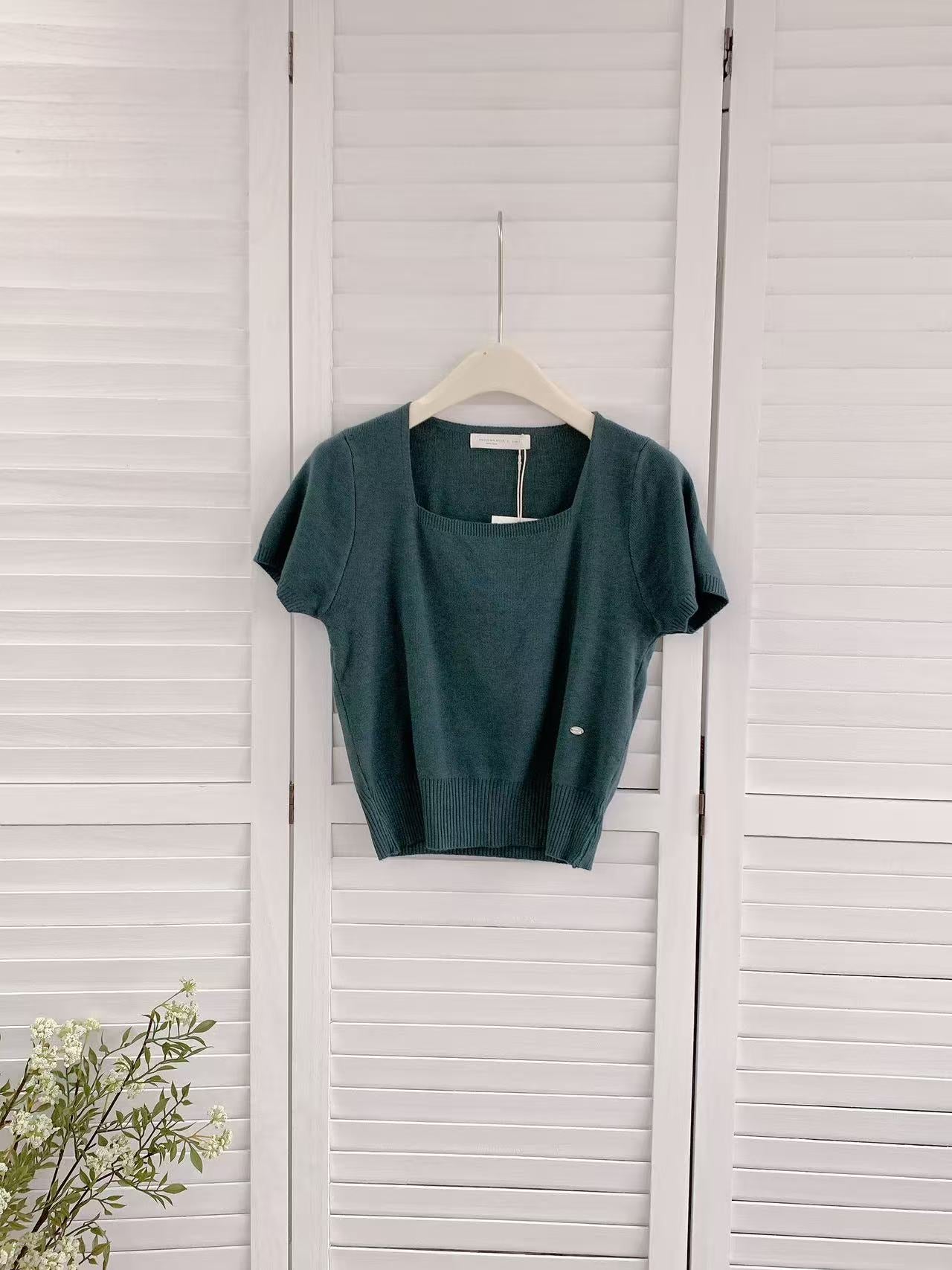 HELLO MILK TEE- 86188 方領短袖