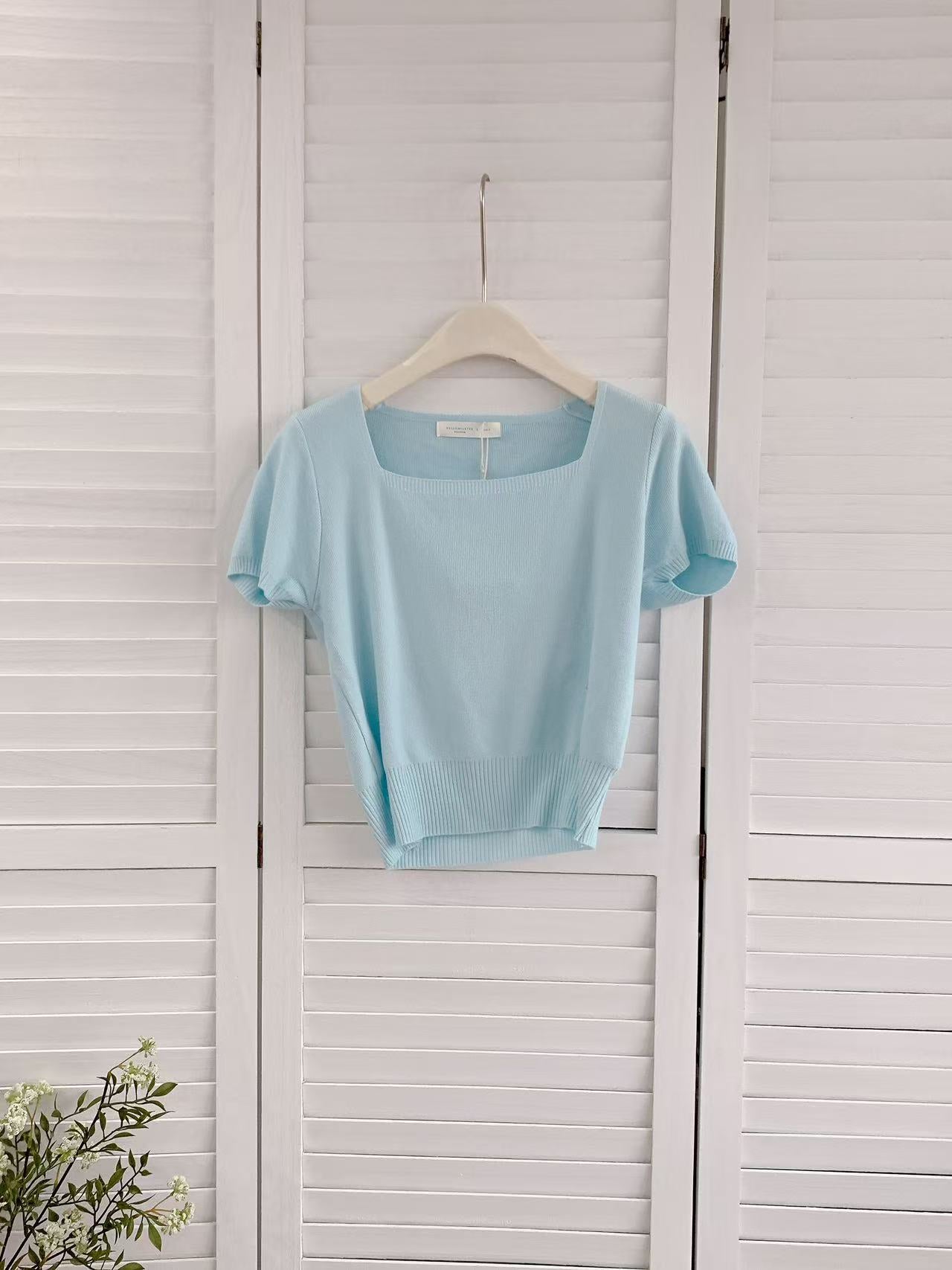 HELLO MILK TEE- 86188 方領短袖