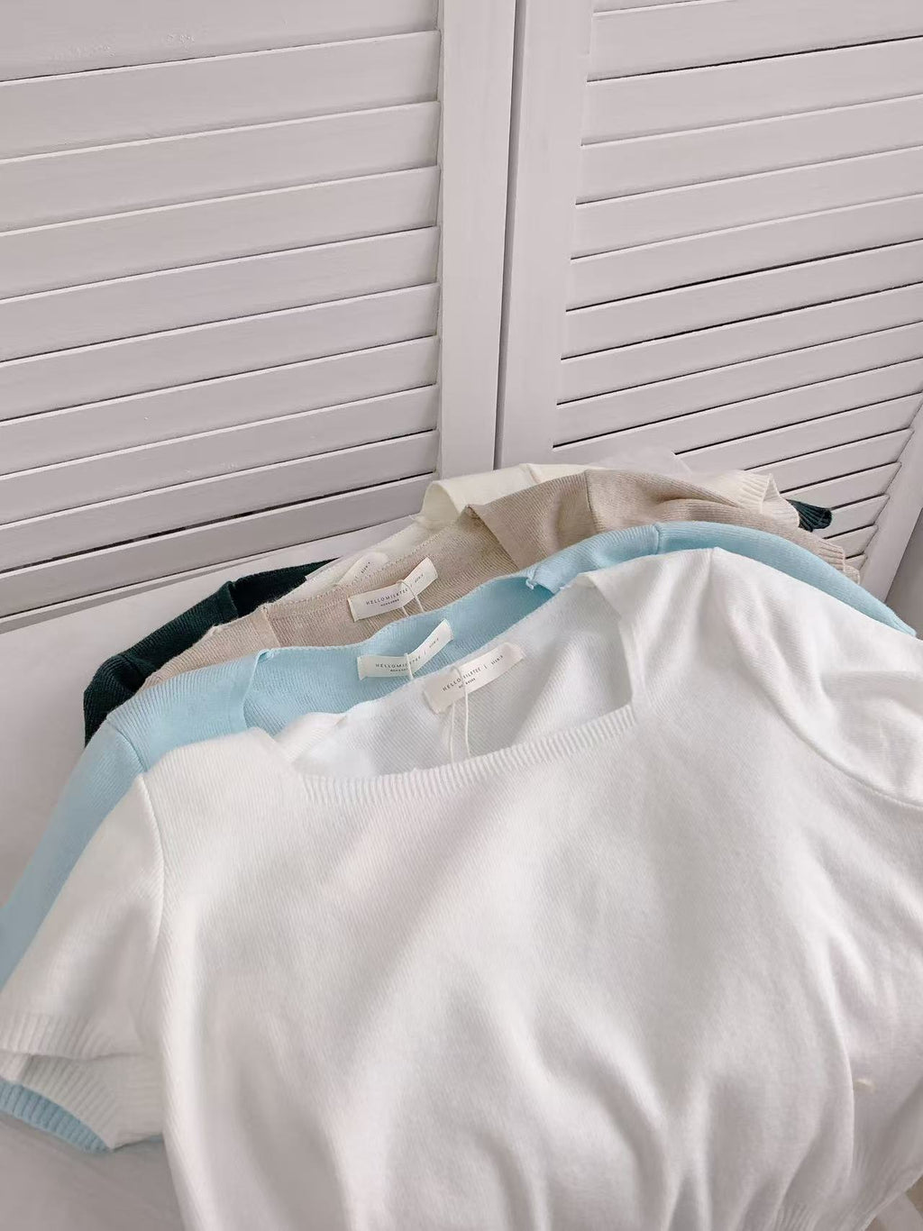 HELLO MILK TEE- 86188 方領短袖