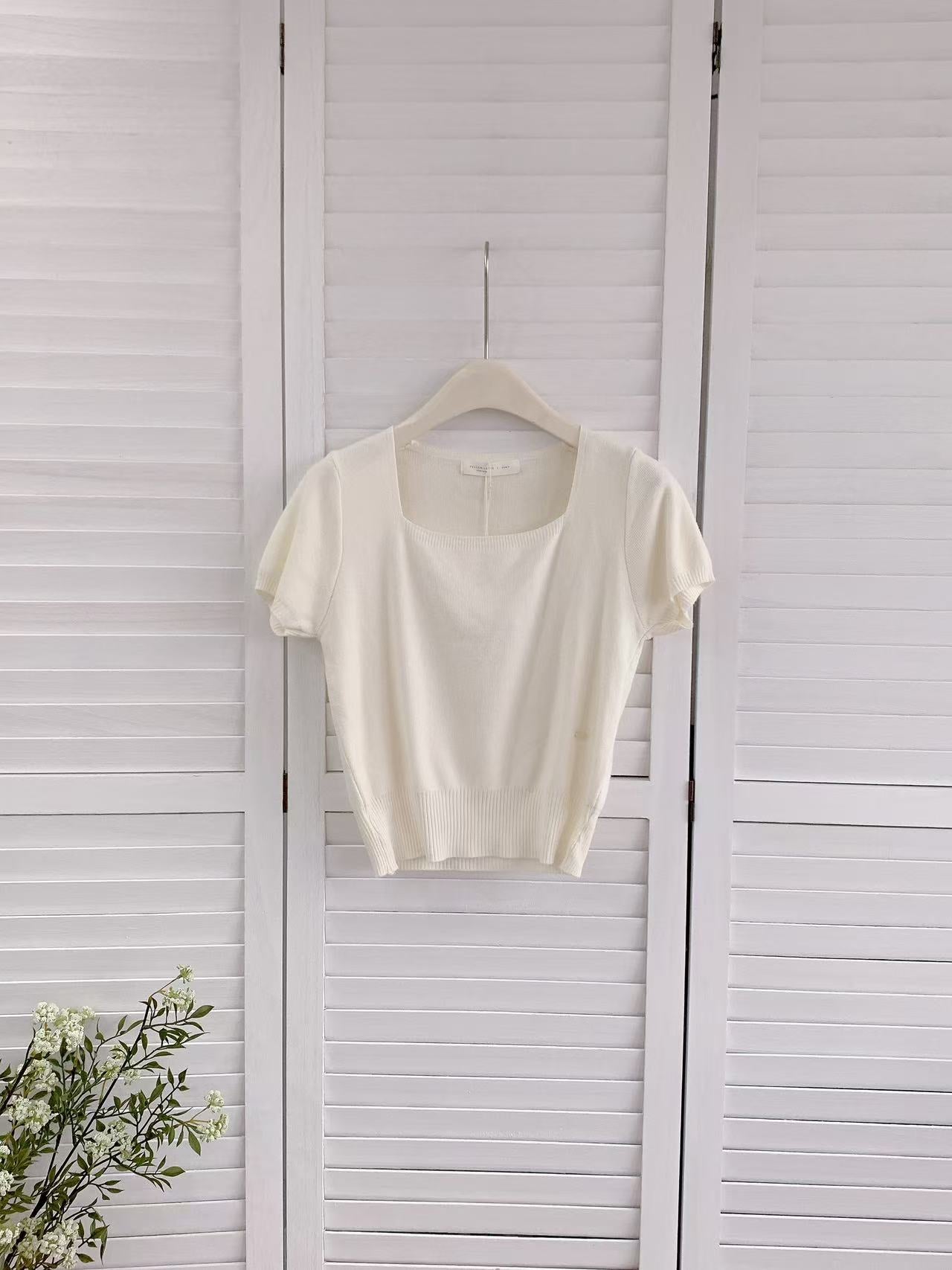 HELLO MILK TEE- 86188 方領短袖