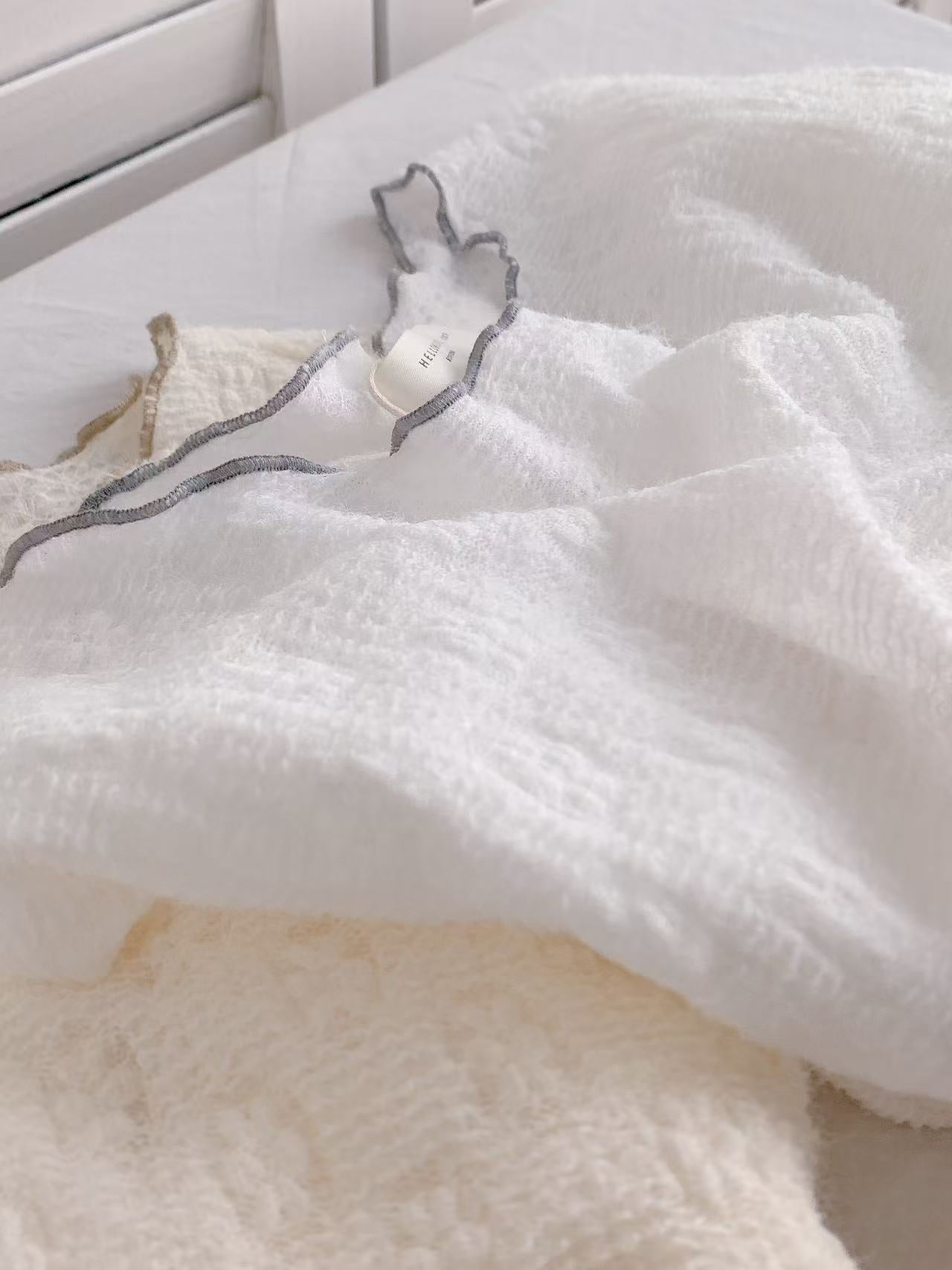 HELLO MILK TEE- 86216 撞色邊小衫