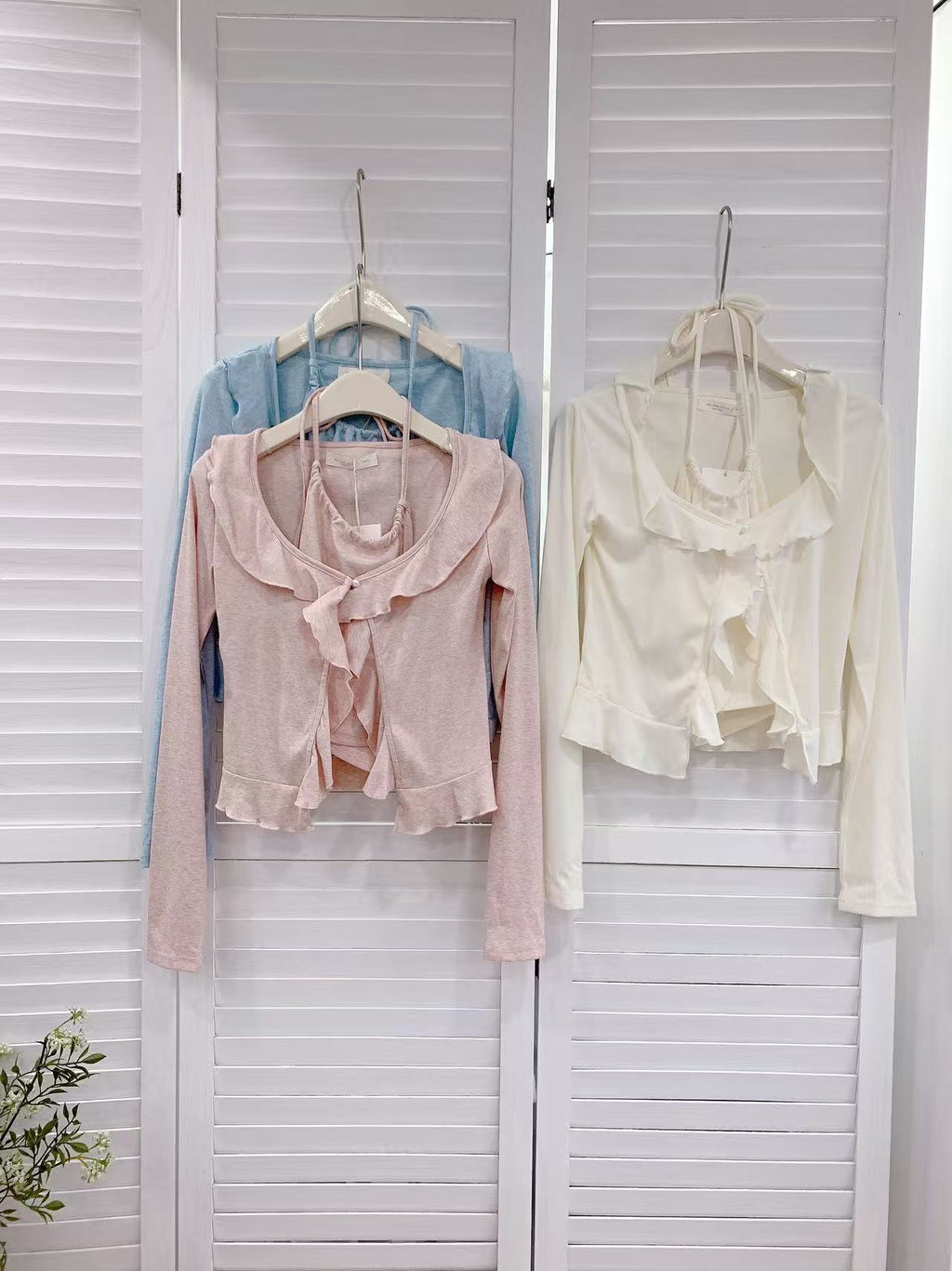 HELLO MILK TEE- 86137 圓領套裝