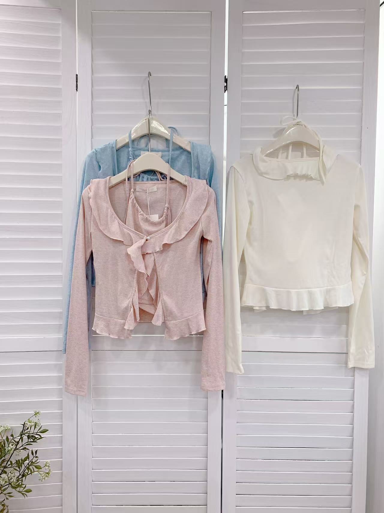 HELLO MILK TEE- 86137 圓領套裝