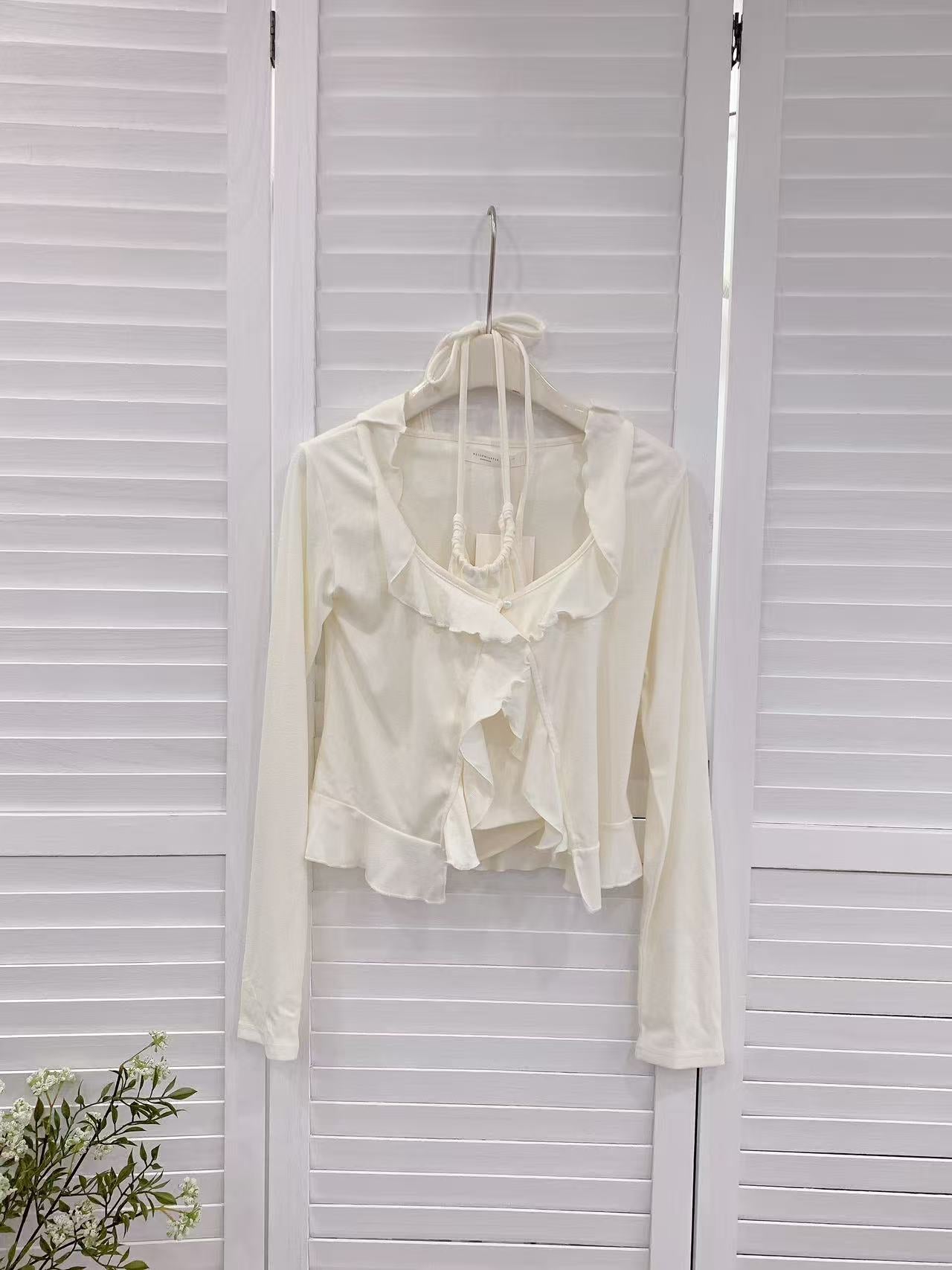 HELLO MILK TEE- 86137 圓領套裝