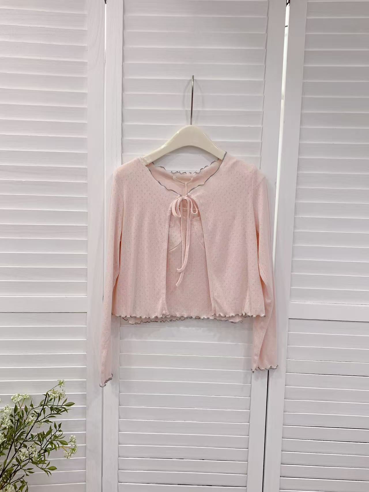 HELLO MILK TEE- 86211 系帶套裝