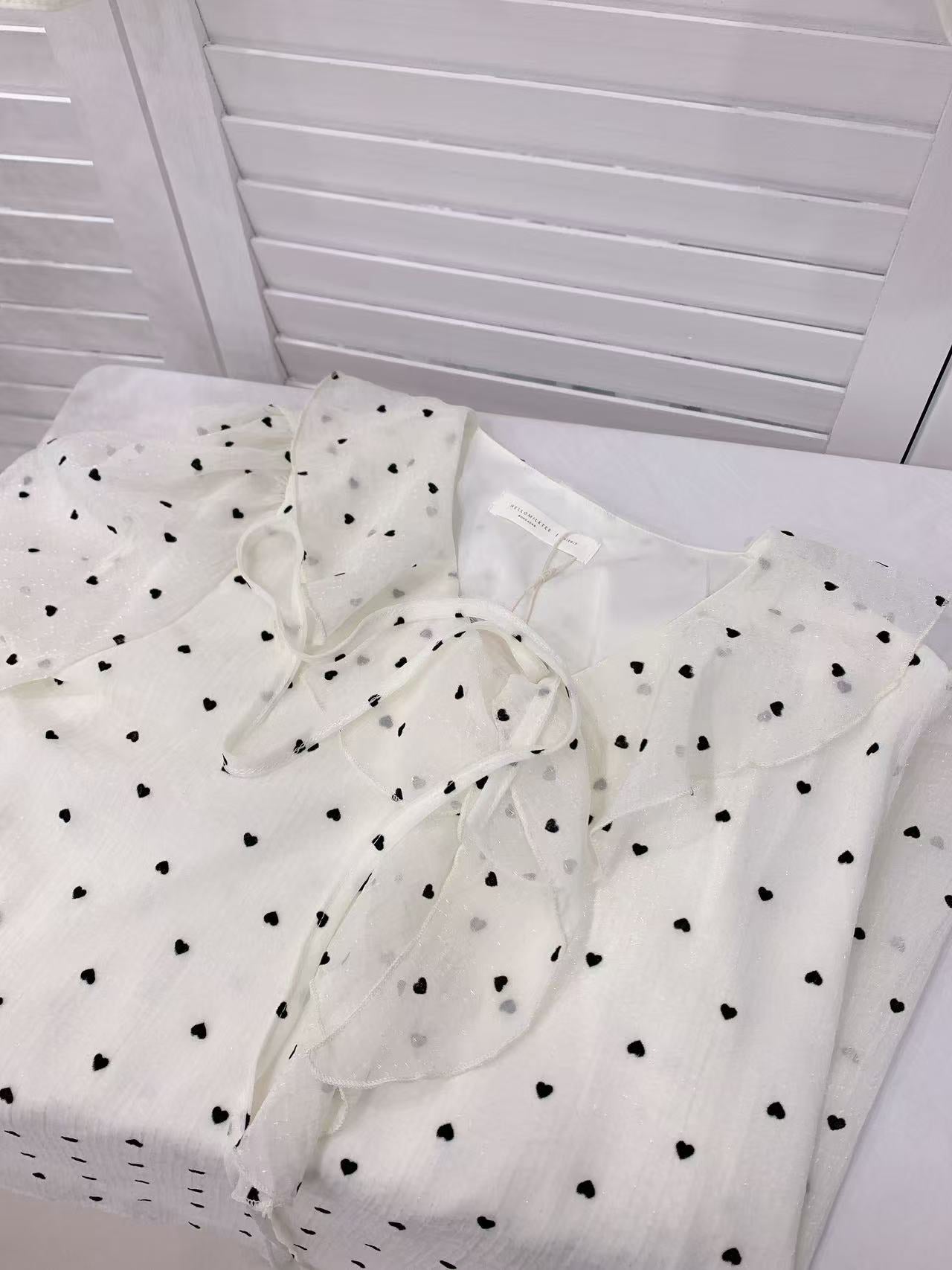 HELLO MILK TEE- 86107 係繩小衫