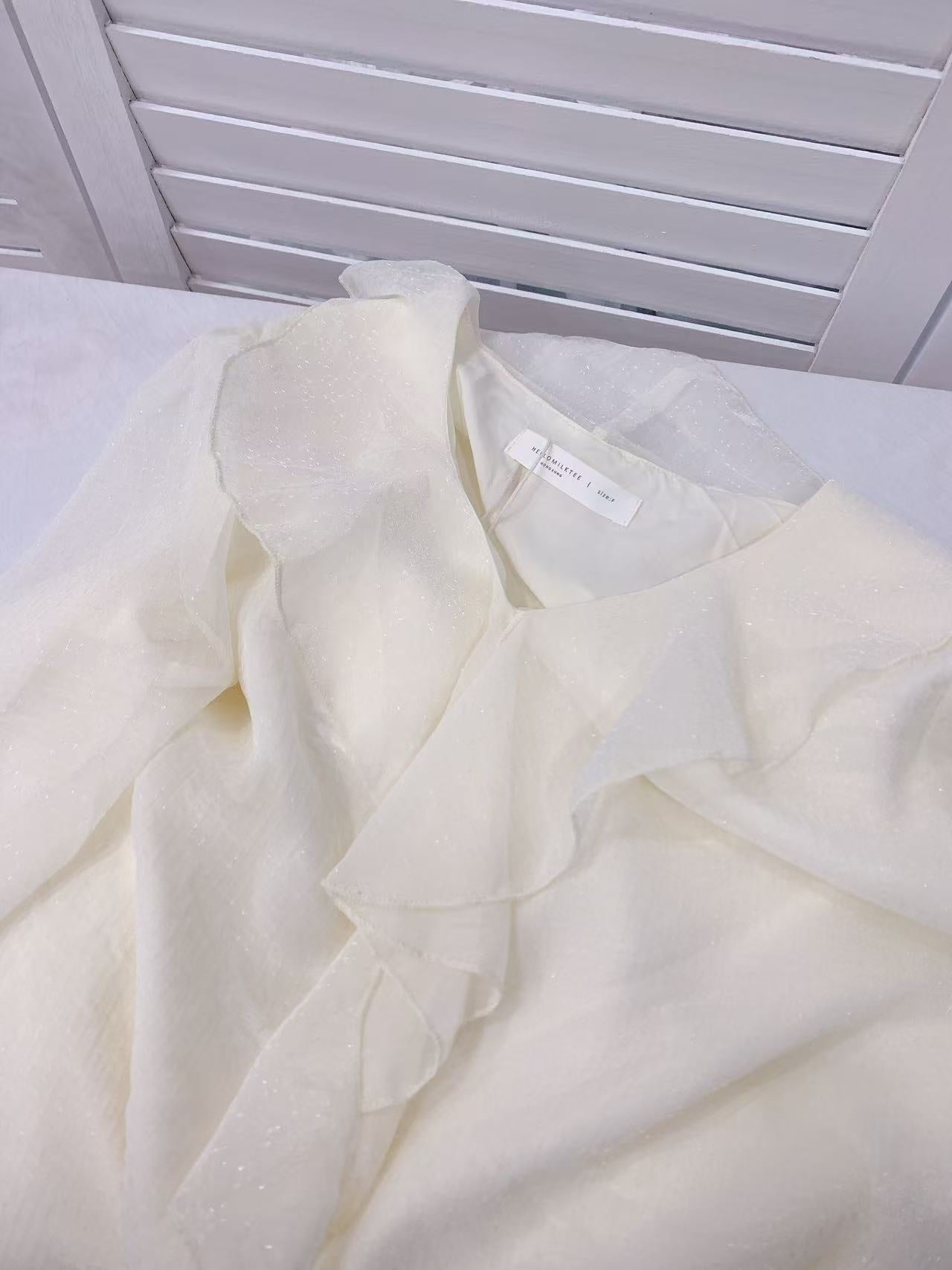 HELLO MILK TEE- 86107 係繩小衫