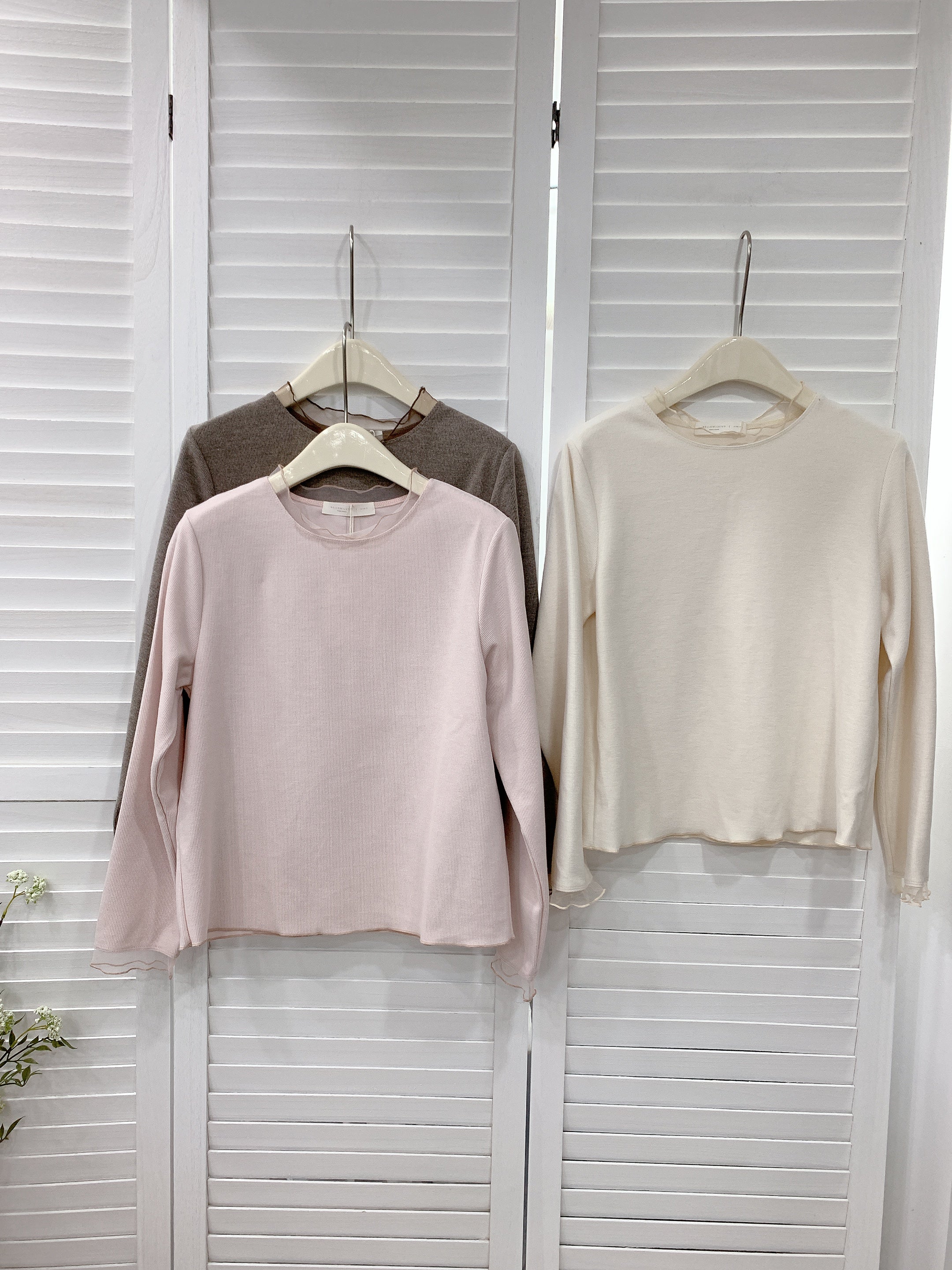 HELLO MILK TEE- 85998  純色上衣