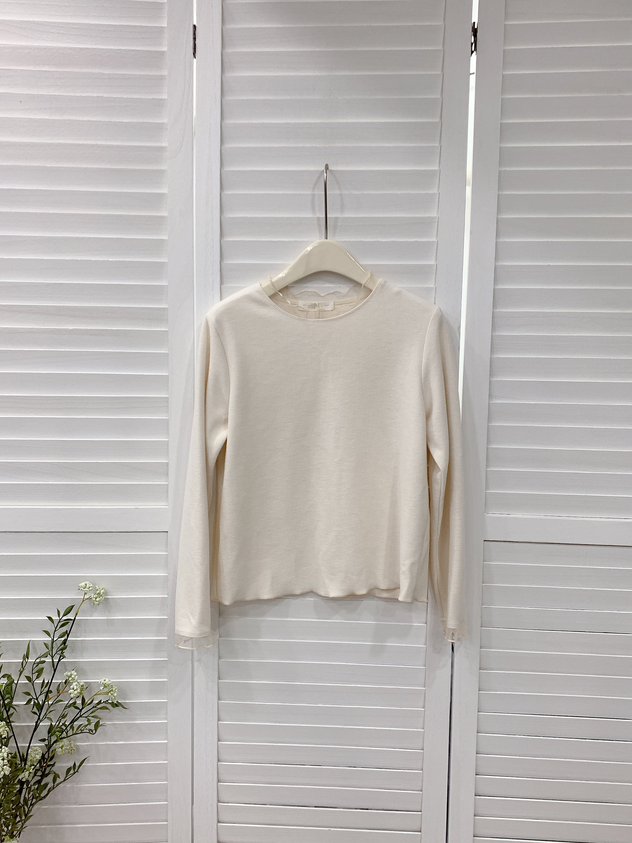 HELLO MILK TEE- 85998  純色上衣