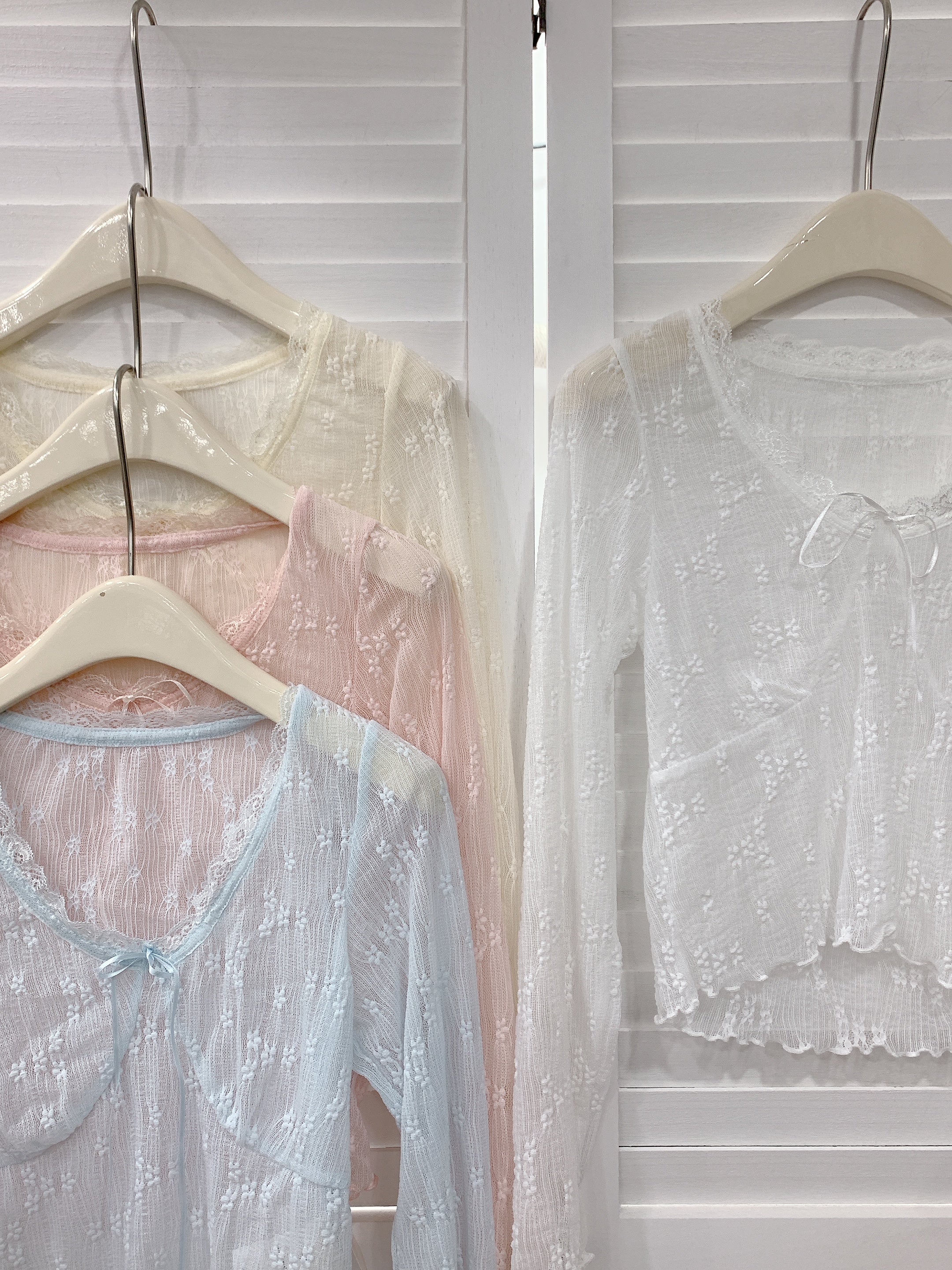 HELLO MILK TEE- 86220 蕾絲上衣