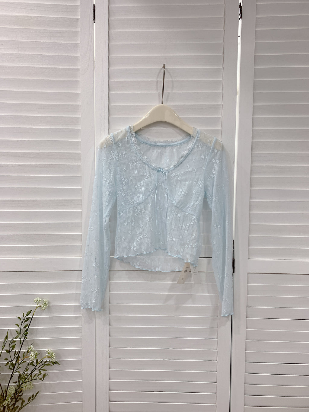 HELLO MILK TEE- 86220 蕾絲上衣