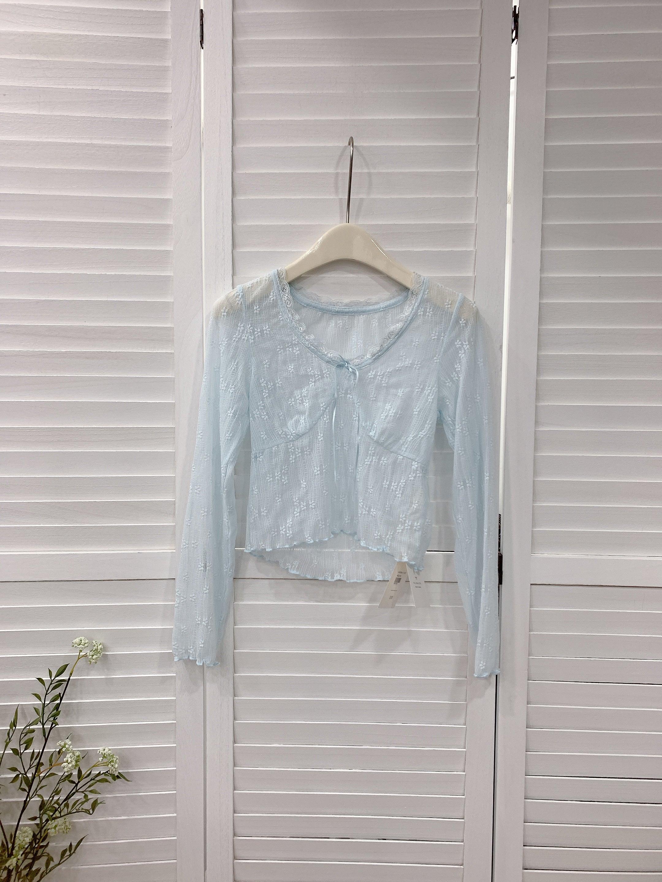 HELLO MILK TEE- 86220 蕾絲上衣