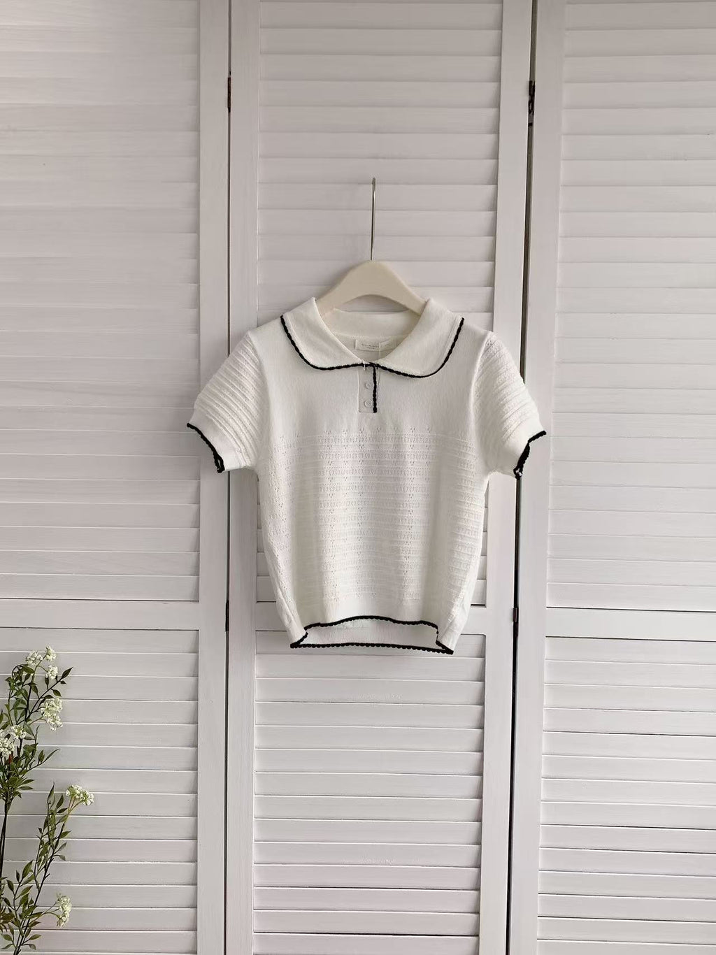 HELLO MILK TEE- 86182 翻領短袖