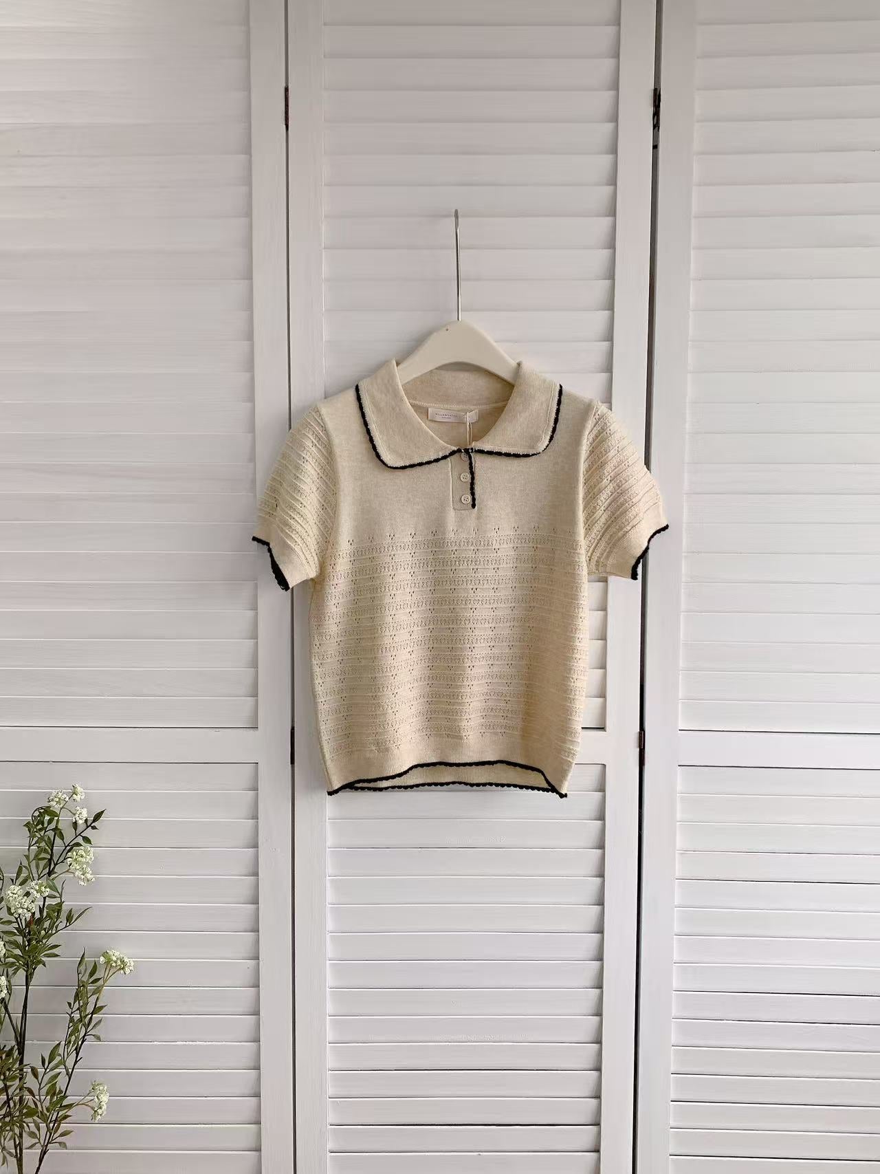 HELLO MILK TEE- 86182 翻領短袖