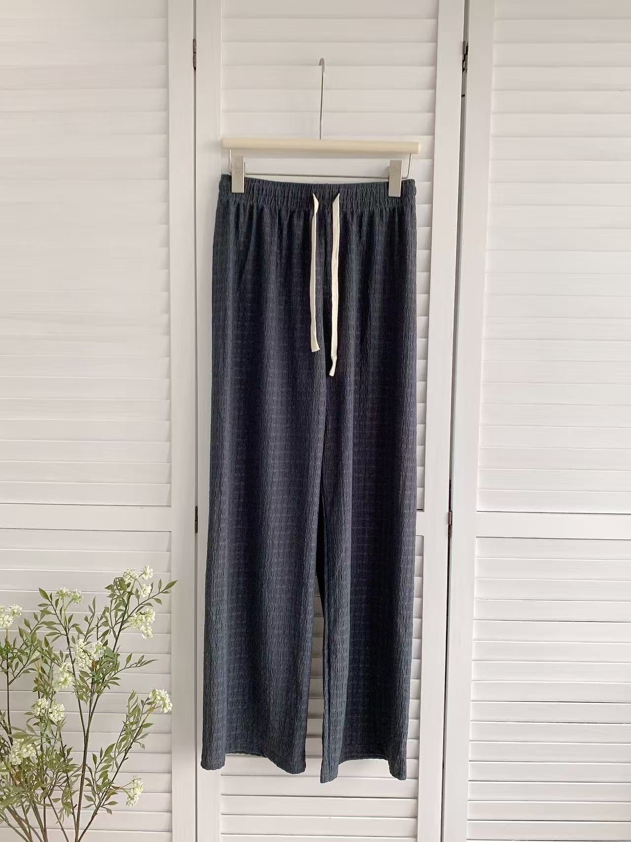 HELLO MILK TEE- 86158 簡約長褲