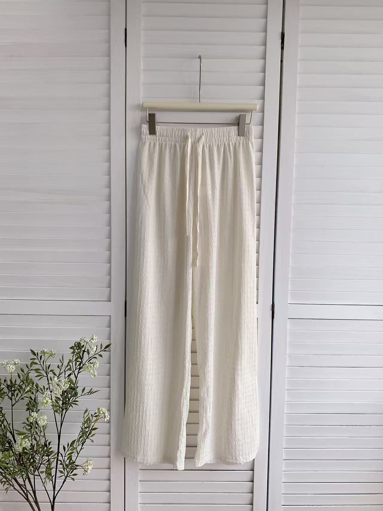 HELLO MILK TEE- 86158 簡約長褲