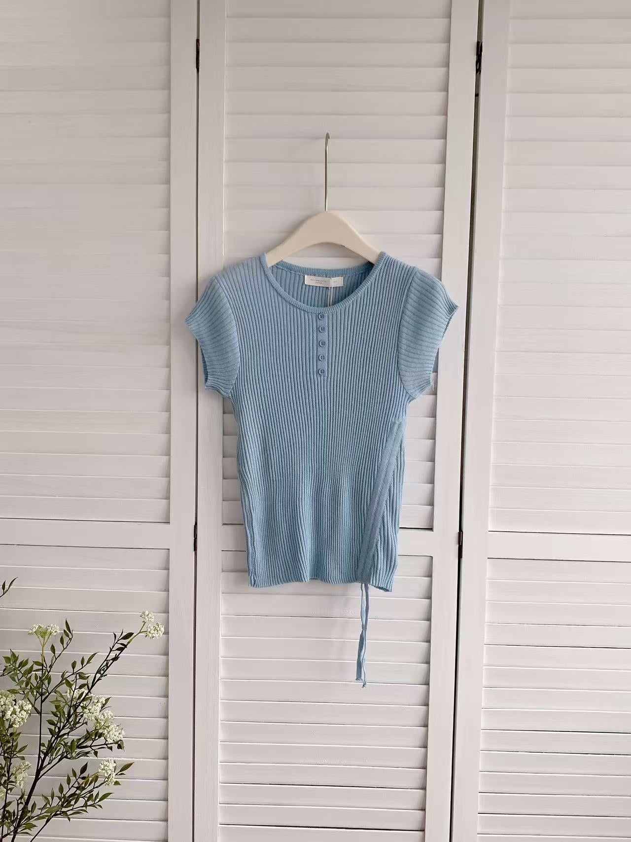 HELLO MILK TEE- 86184 抽繩小衫