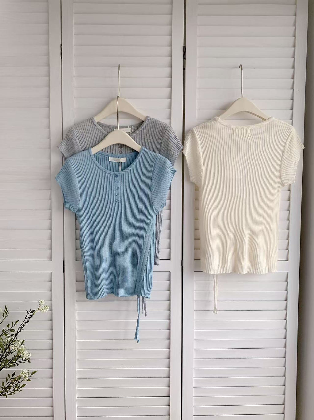 HELLO MILK TEE- 86184 抽繩小衫