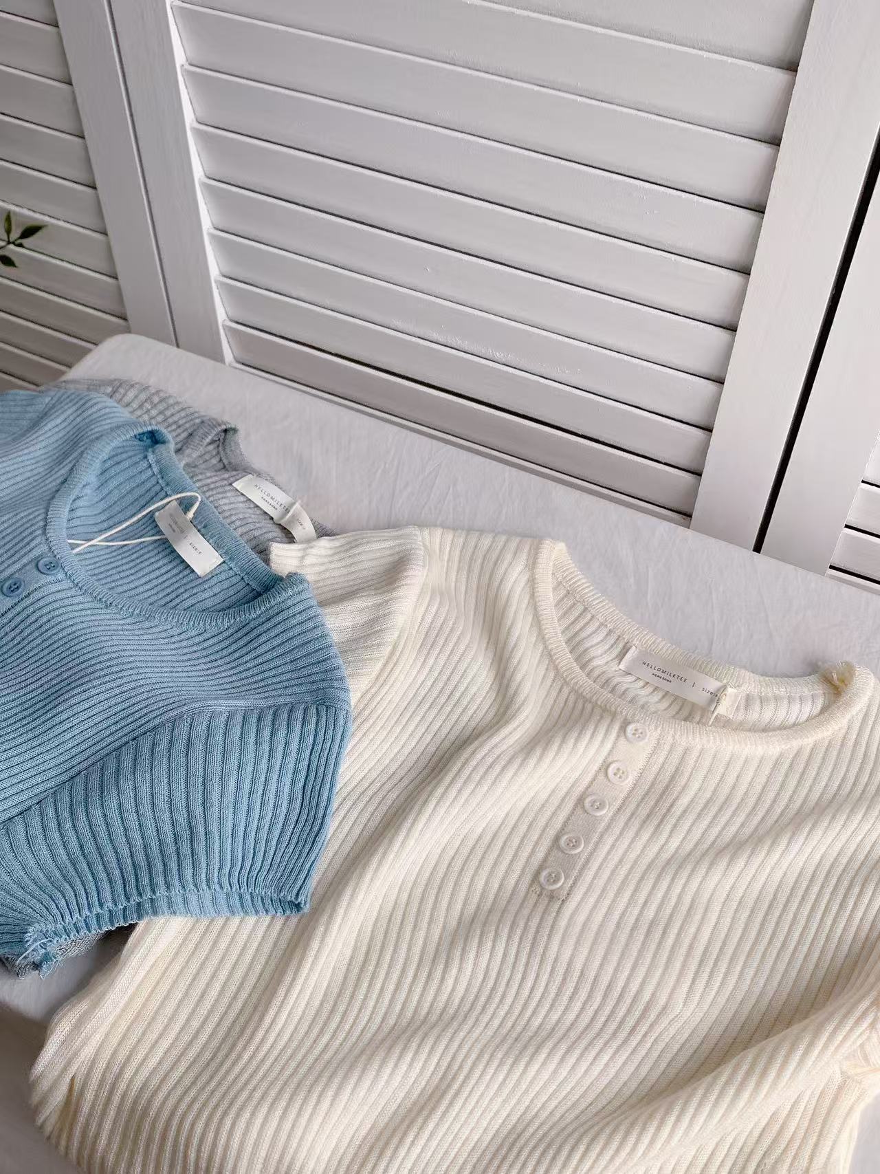 HELLO MILK TEE- 86184 抽繩小衫