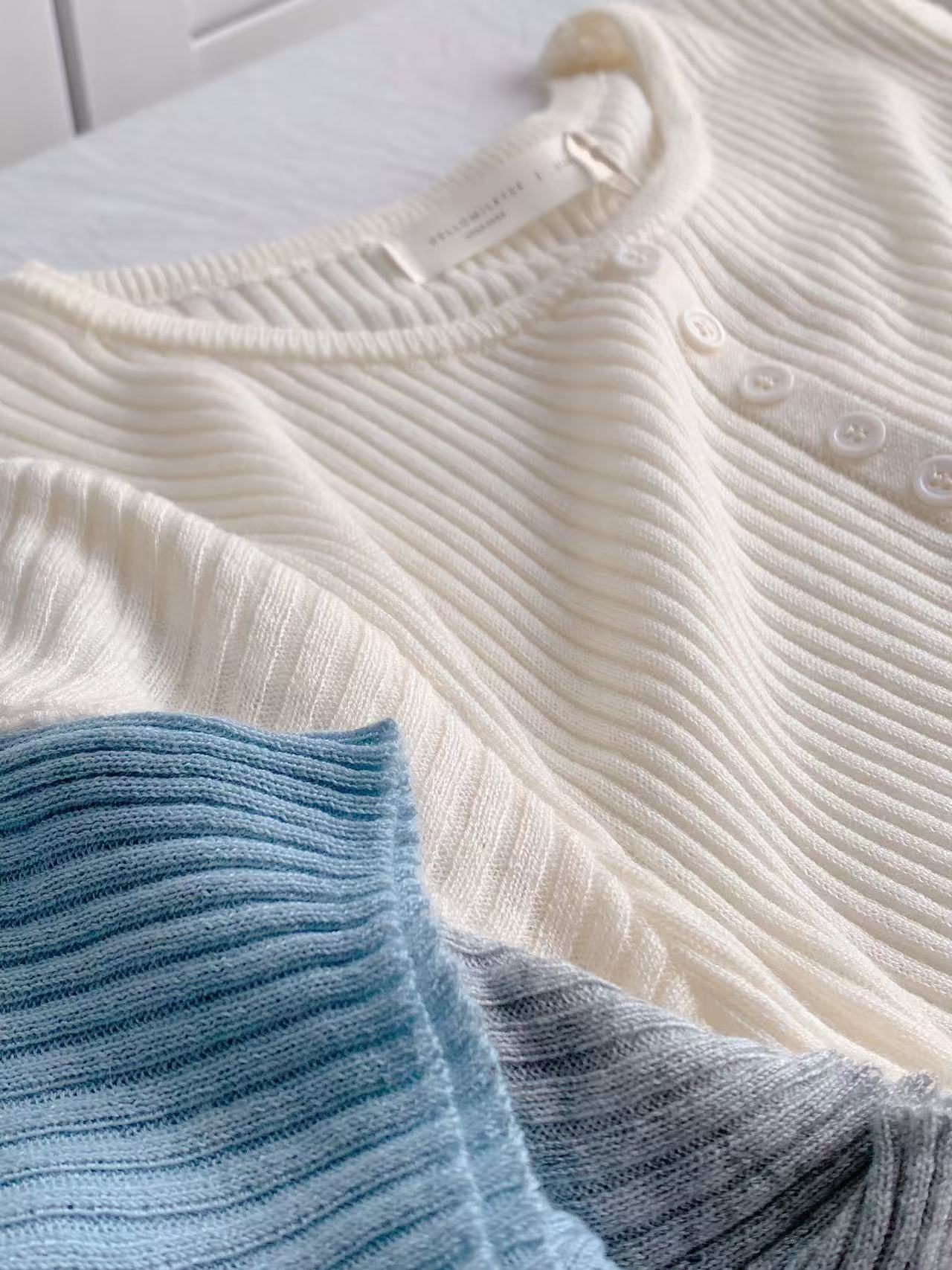 HELLO MILK TEE- 86184 抽繩小衫