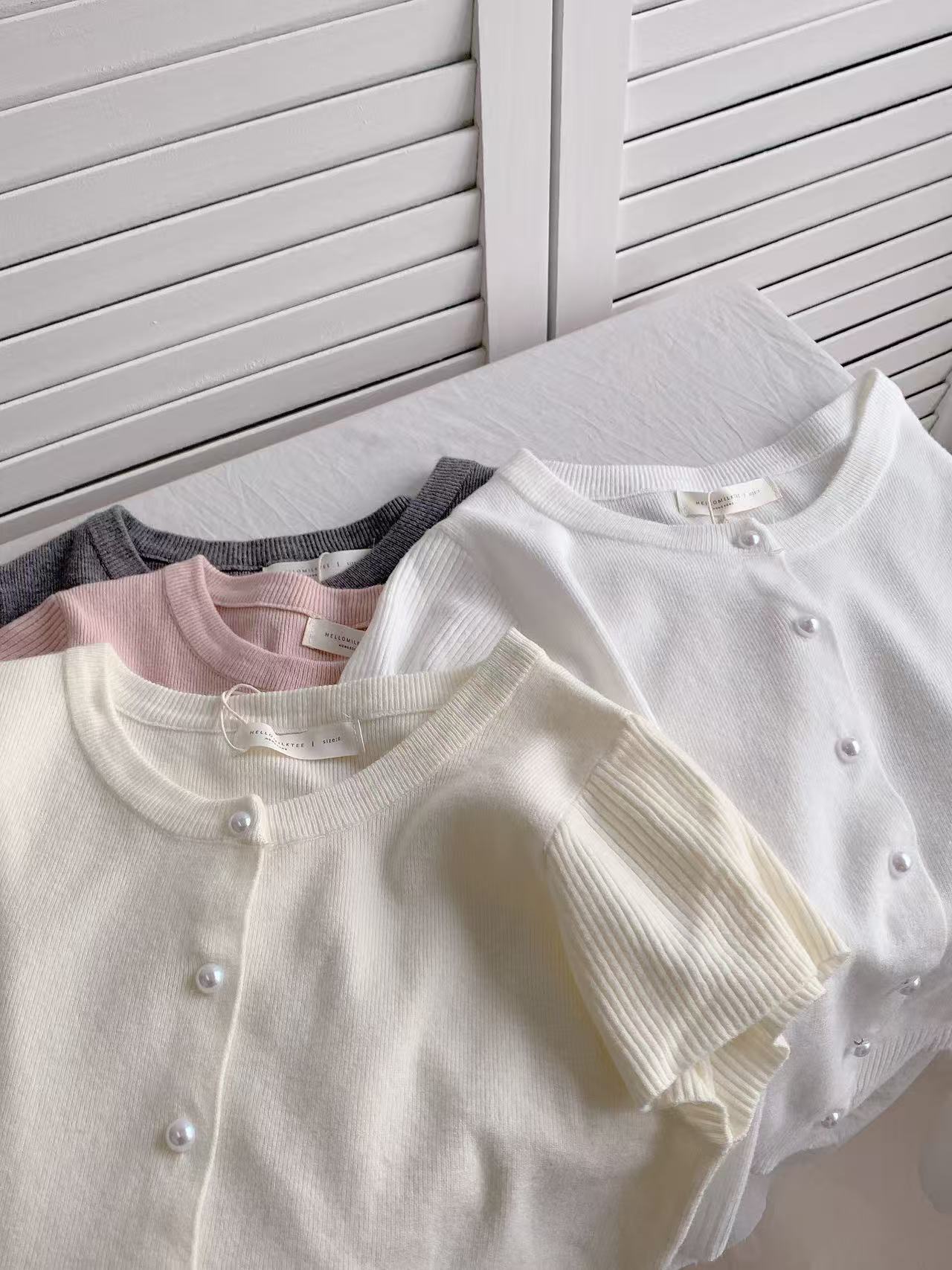 HELLO MILK TEE- 86183 簡約小衫